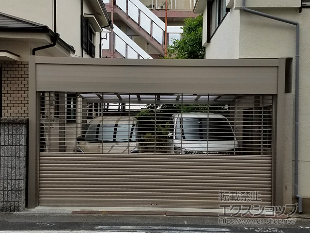 大阪府大阪市ののカーポート ネスカF (フラットスタイル) ワイド 積雪〜20cm対応 施工例