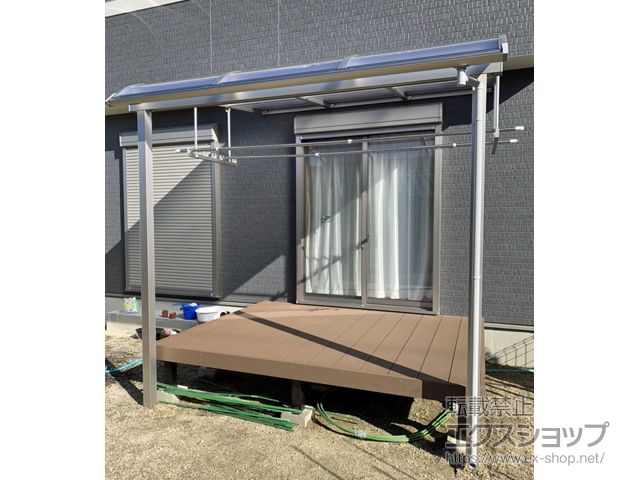 愛知県名古屋市ののテラス屋根 ソラリア R型 テラスタイプ 単体 積雪〜20cm対応 施工例