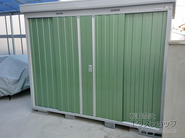 茨城県常陸太田市のの物置・屋外倉庫 ネクスタ 一般型 2630×1790×2020 NXN-50S-OG 施工例