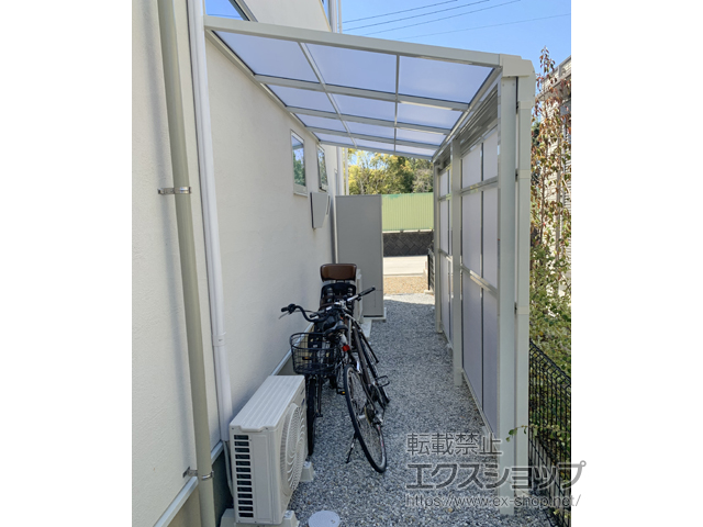 静岡県浜松市ののストックヤード スピーネストックヤードF型 パネルタイプ スクリーン仕様 積雪〜20cm対応 施工例