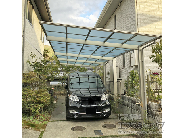 愛媛県松山市ののカーポート エフルージュグラン 縦連棟　積雪〜20cm対応 施工例