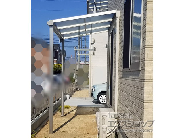 愛媛県松山市ののテラス屋根 ソラリア F型 テラスタイプ 単体 積雪〜20cm対応 施工例