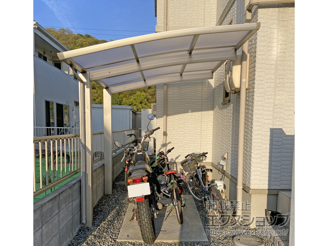 岡山県岡山市ののサイクルポート・駐輪場 プレシオスポート ミニ 積雪〜20cm対応 施工例