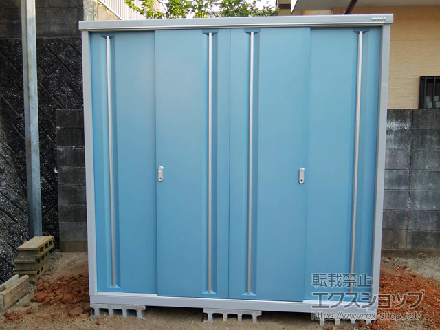 福岡県福岡市のの物置・屋外倉庫 シンプリー 一般型 1940×755×1903 MJX-197E-P-AB 施工例