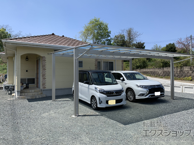熊本県玉名市ののカーポート エフルージュ ツイン 積雪〜20cm対応 施工例