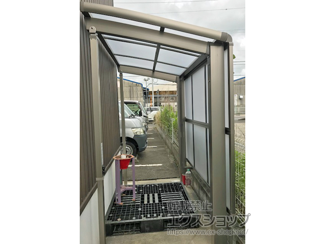 愛知県岡崎市ののサイクルポート・駐輪場 ネスカRミニ (ラウンドスタイル) 積雪〜20cm対応 施工例