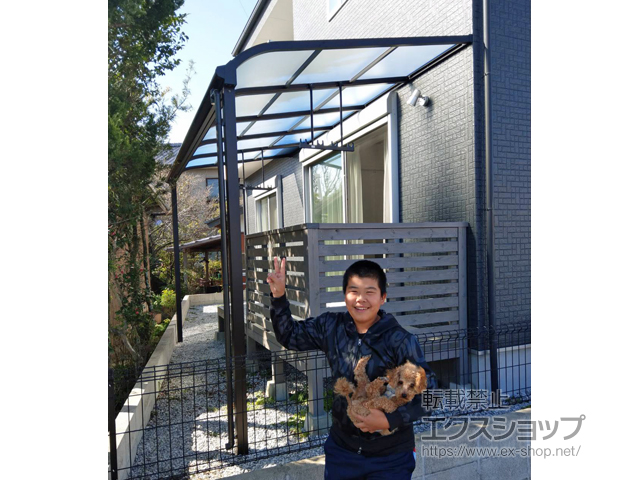 宮崎県日向市ののテラス屋根 ソラリア R型 テラスタイプ 単体 積雪〜20cm対応 施工例