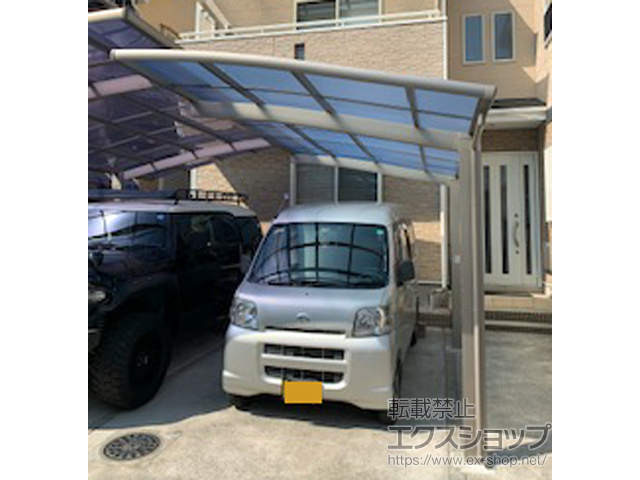 埼玉県草加市ののカーポート ネスカR (ラウンドスタイル) 積雪〜20cm対応 施工例