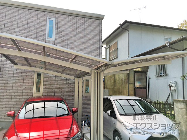 愛知県名古屋市ののカーポート ネスカR (ラウンドスタイル) Y合掌 積雪〜20cm対応 施工例