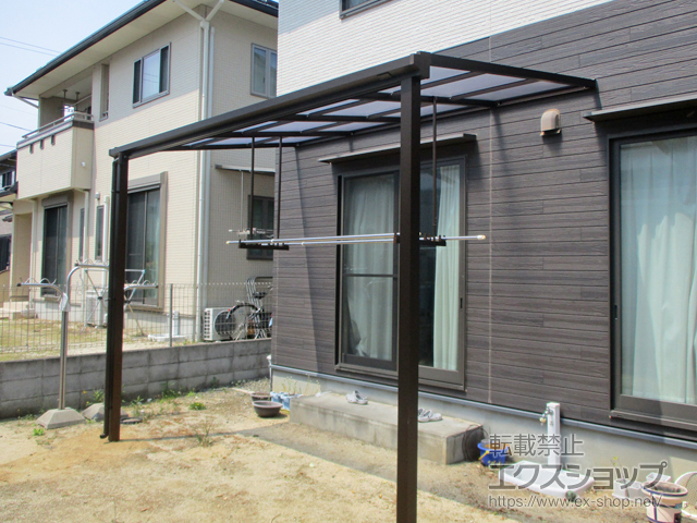 大分県大分市ののテラス屋根 ソラリア F型 テラスタイプ 単体 積雪〜20cm対応 施工例