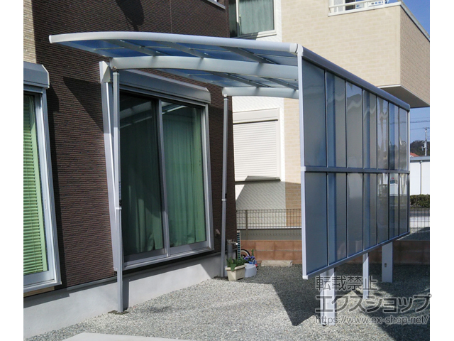 兵庫県たつの市ののカーポート ネスカR (ラウンドスタイル) 積雪〜20cm対応 施工例