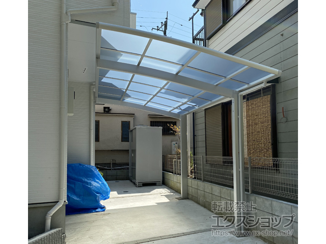 東京都日野市ののカーポート ネスカR (ラウンドスタイル) 積雪〜20cm対応 施工例