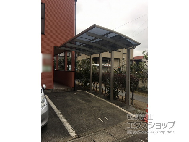 群馬県高崎市ののサイクルポート・駐輪場 レイナポートグランミニ 縦連棟 積雪〜20cm対応 施工例