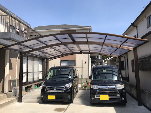 鹿児島県薩摩川内市ののカーポート レイナツインポートグラン　積雪〜20cm対応 施工例