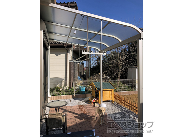 埼玉県深谷市ののテラス屋根 ソラリア R型 テラスタイプ 単体 積雪〜20cm対応 施工例