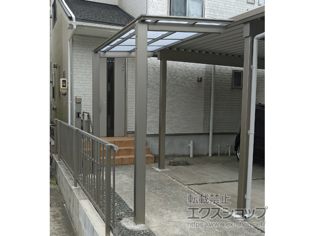 愛知県豊橋市ののテラス屋根 フーゴF 独立テラスタイプ 単体 積雪〜20cm対応 施工例