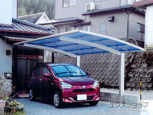 熊本県熊本市ののカーポート プレシオスポート 積雪〜20cm対応 施工例