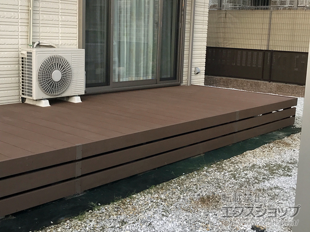 大阪府岸和田市ののウッドデッキ リウッドデッキ 200 施工例