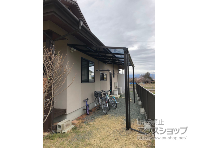 長野県上田市ののテラス屋根 ソラリア F型 テラスタイプ 単体 積雪〜20cm対応 施工例