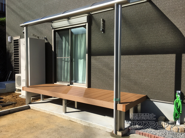 長崎県諫早市ののテラス屋根 ソラリア R型 テラスタイプ 単体 積雪〜20cm対応 施工例