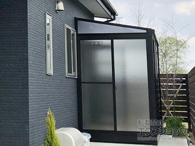 茨城県つくば市のの倉庫・ガレージ サニージュ F型 床納まり ランマ無 積雪〜20cm対応 施工例