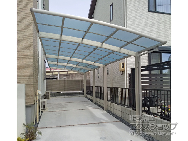 愛知県稲沢市ののカーポート レイナポートグラン 縦連棟　積雪〜20cm対応 施工例