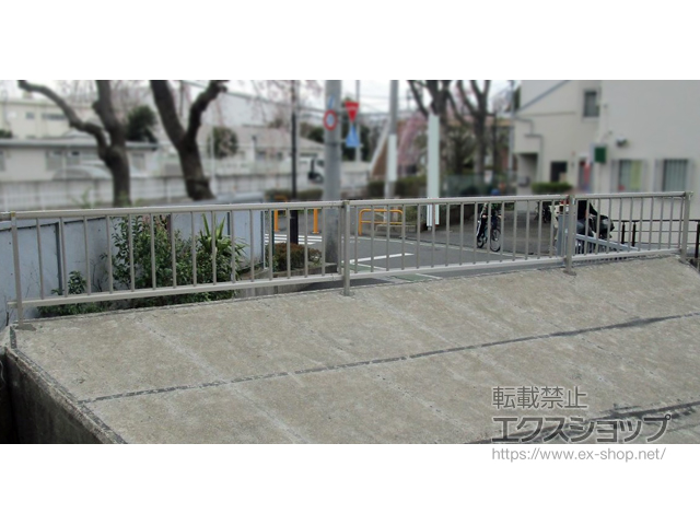 東京都府中市ののフェンス・柵 ミエッタフェンス 防犯たて格子タイプ　自由柱施工 施工例