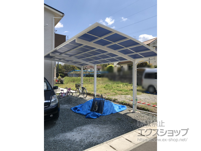 熊本県合志市ののカーポート レイナポートグラン 延長　積雪〜20cm対応 施工例