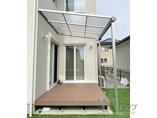 兵庫県加東市ののテラス屋根 ソラリア F型 テラスタイプ 単体 積雪〜20cm対応 施工例