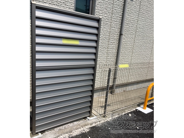 東京都江戸川区ののフェンス・柵 サニーブリーズフェンスA型 間仕切タイプ 二段施工＜アルミタイプ＞ 施工例