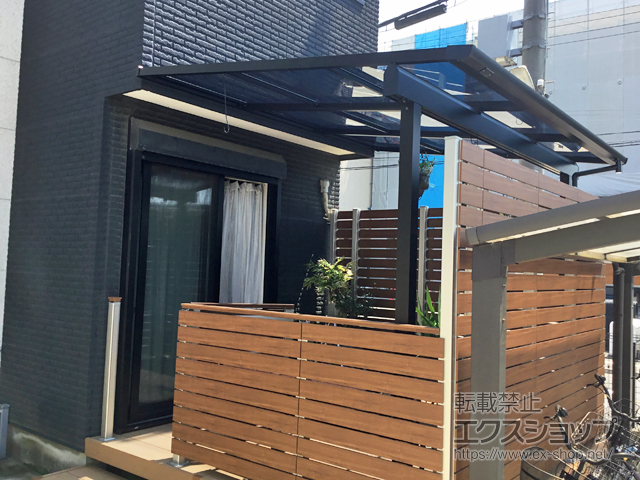 大阪府堺市ののテラス屋根 ソラリア F型 テラスタイプ 単体 積雪〜20cm対応 施工例