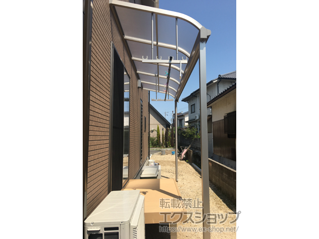 愛媛県今治市ののテラス屋根 ソラリア R型 テラスタイプ 単体 積雪〜20cm対応 施工例
