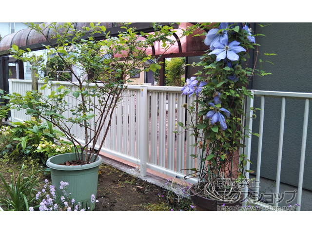 千葉県袖ケ浦市ののフェンス・柵 シンプレオフェンスST1型 縦スリット 自由柱施工 施工例