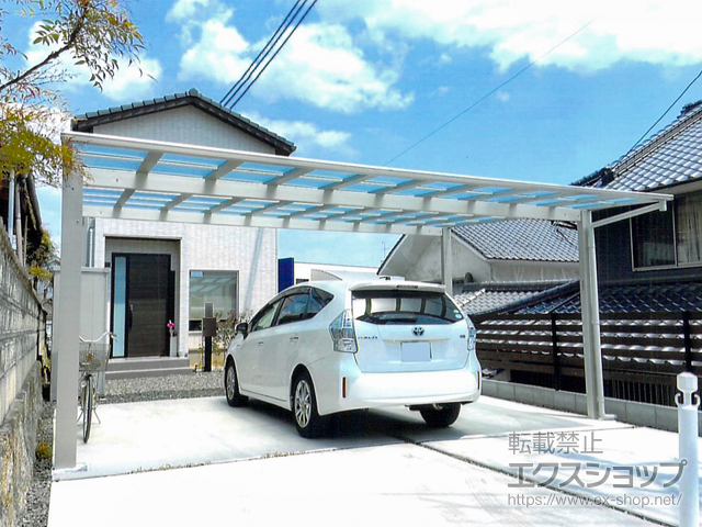 広島県尾道市ののカーポート エフルージュ ツイン FIRST 積雪〜20cm対応 施工例