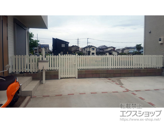 神奈川県平塚市のの門扉 シンプレオ門扉A1型 アメリカン 片開き 門柱使用 施工例