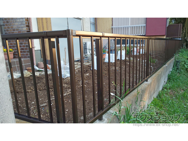 千葉県船橋市ののフェンス・柵 ミエッタフェンス 防犯たて格子タイプ 自由柱施工 施工例