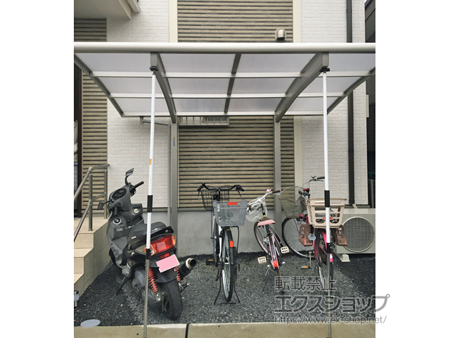 千葉県流山市ののサイクルポート・駐輪場 プレシオスポート ミニ 積雪〜20cm対応 施工例