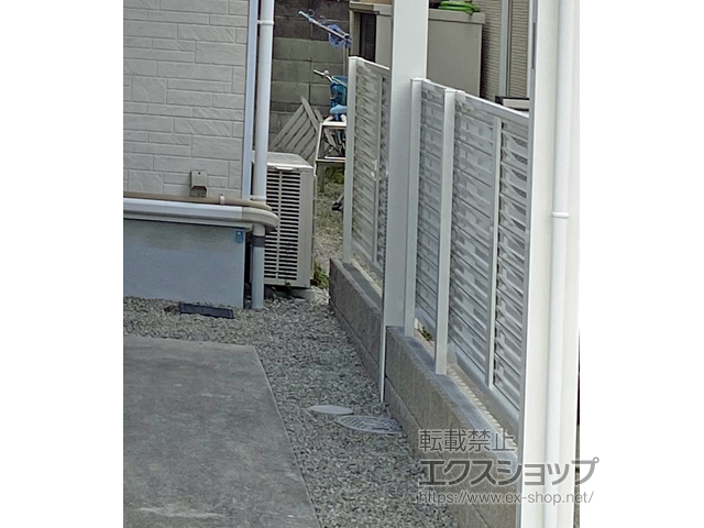 兵庫県神戸市ののフェンス・柵 ミエーネフェンス 目隠しルーバータイプ 自由柱タイプ 施工例