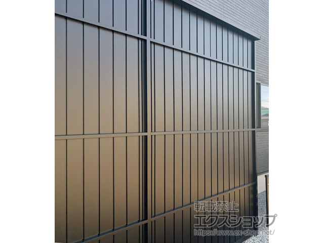 長野県岡谷市ののストックヤード オイトック アルミパネル囲い 基本タイプ 単体 積雪〜20?対応 施工例