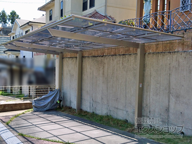 奈良県高市郡高取町ののカーポート ネスカF 延長 積雪〜20cm対応 台風補償付 施工例