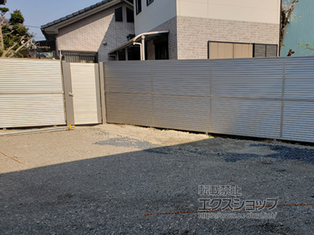 埼玉県川口市ののフェンス・柵 メッシュフェンス M0 間仕切柱 施工例