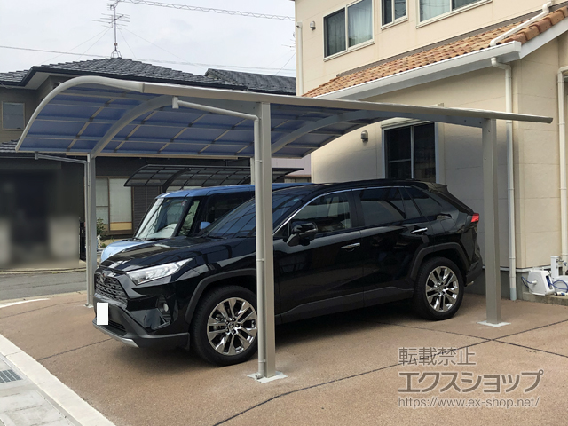 岐阜県岐阜市ののカーポート プレシオスポート ワイド 積雪〜20cm対応 施工例