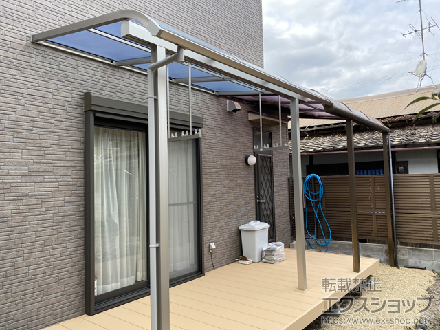 奈良県奈良市ののテラス屋根 ソラリア R型 テラスタイプ 単体 積雪〜20cm対応 施工例