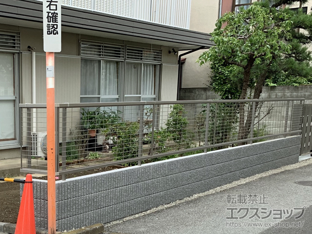 埼玉県さいたま市ののフェンス・柵 アルメッシュフェンス2型 フリーポールタイプ 施工例