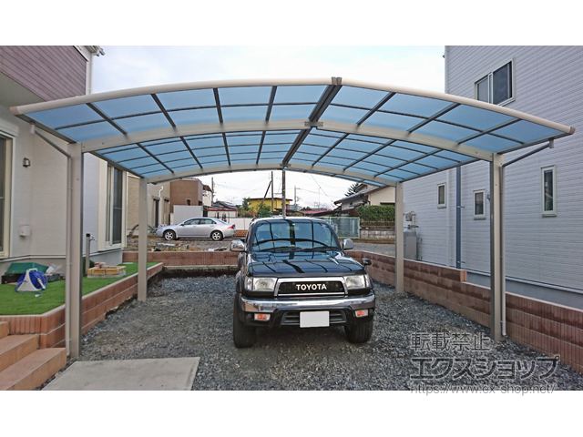 栃木県鹿沼市ののカーポート レイナポートグラン M合掌　積雪〜20cm対応 施工例