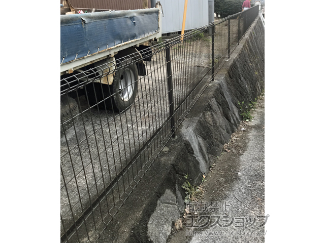 島根県松江市ののフェンス・柵 ハイグリッドフェンスUF8型 フリーポールタイプ 施工例