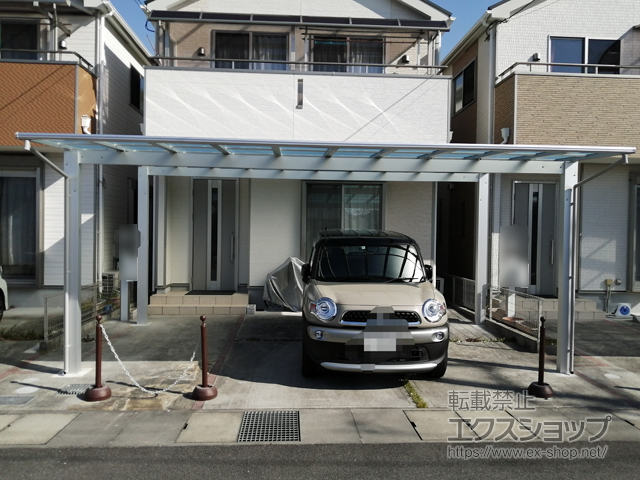 奈良県大和高田市ののカーポート エフルージュ ツイン 積雪〜20cm対応 施工例