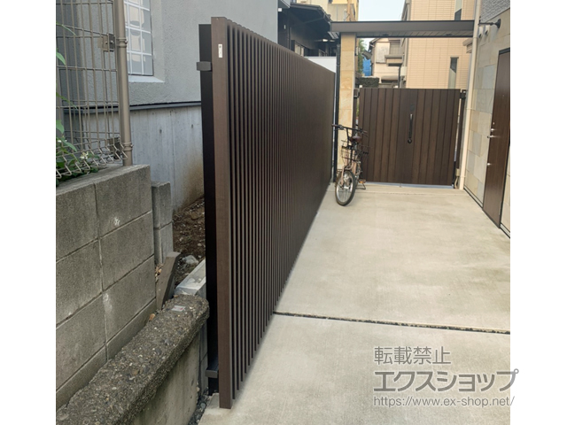 東京都世田谷区ののフェンス・柵 プログコートフェンスF1型 マテリアルカラー フリーポールタイプ 施工例