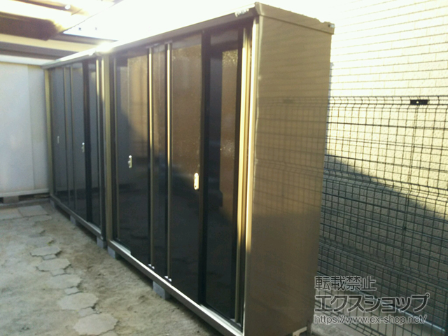 山梨県甲府市のの物置・屋外倉庫 ナイソーシスター　2160×580×1903（KMW-216E-P） KMW-216E-P 施工例