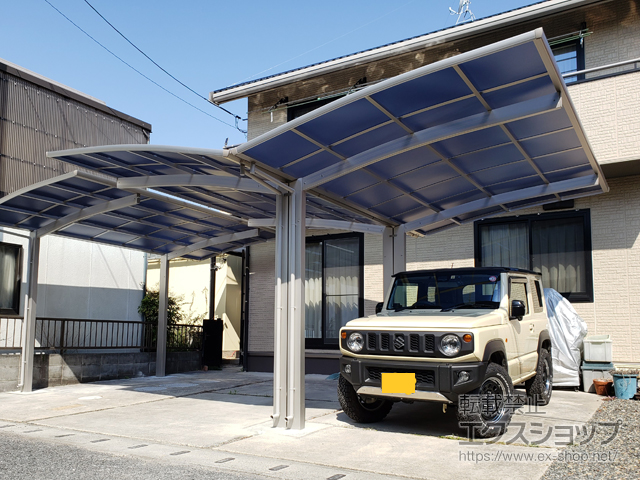 岡山県岡山市ののカーポート プレシオスポート Y合掌 積雪〜20cm対応 施工例